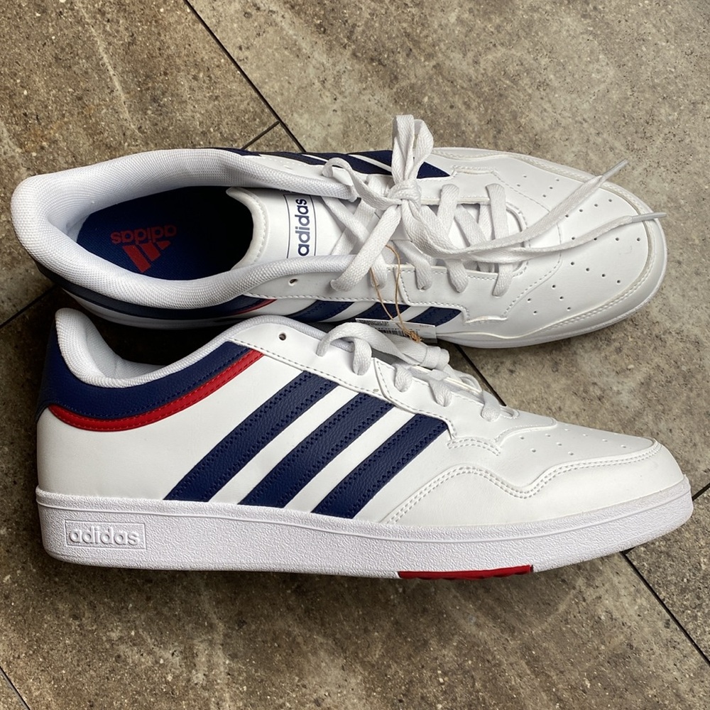 Adidas Hoops 4.0 Red, White and Blue Basketball Tennis Shoes